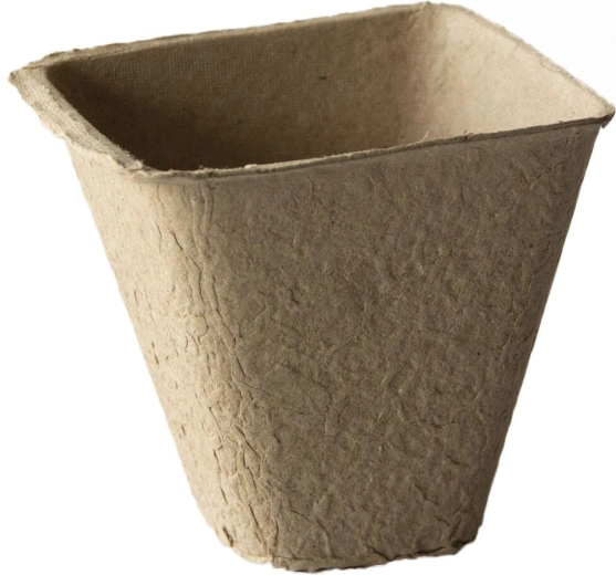 Macetas de papel desechables 8 × 8 × 8 cm (18 uds.)