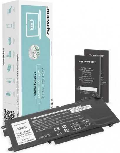 Batería Movano K5XWW para Dell Latitude 5289 y 7390 2-in-1 (4200 mAh, 32 Wh)