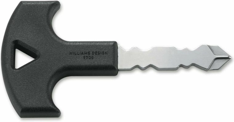 CRKT Defense Key Black – llave táctica de defensa personal 4,5 cm
