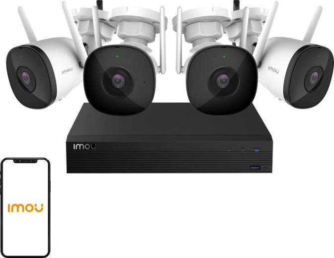 IMOU kit-pro sistema de cámaras Wi‑Fi con 4× cámara Bullet 2C y NVR con 1 TB