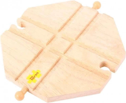 Bigjigs Rail Cruce de vías de tren de madera