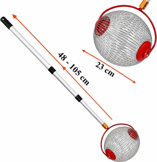 Recogedor telescópico de nueces, pelotas y fruta 48–105 cm - 1 pieza