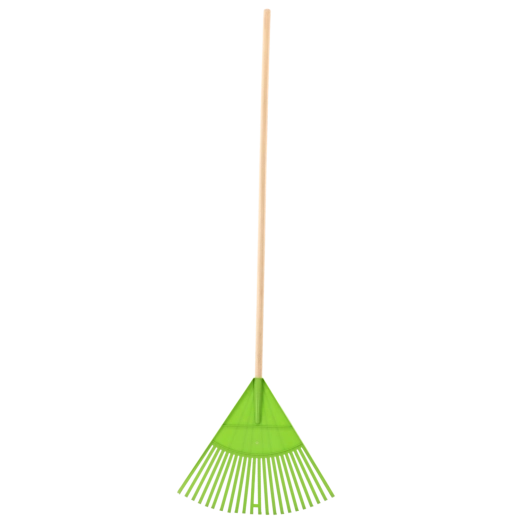 Rastrillo de abanico de plástico 120 cm, 22 dientes