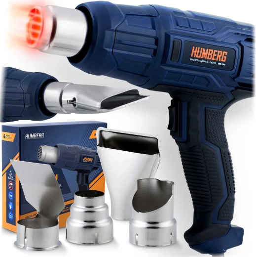 Pistola de aire caliente eléctrica HUMBERG 2000 W con 2 niveles