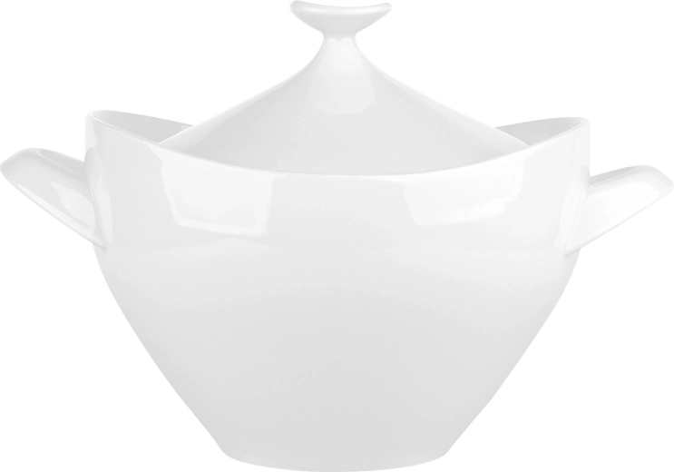 MariaPaula Moderna blanca sopera con tapa 2,5 l