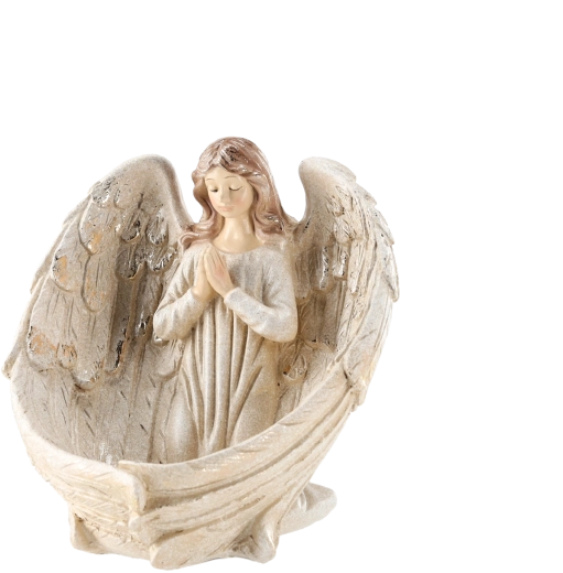 Figura angelical con alas