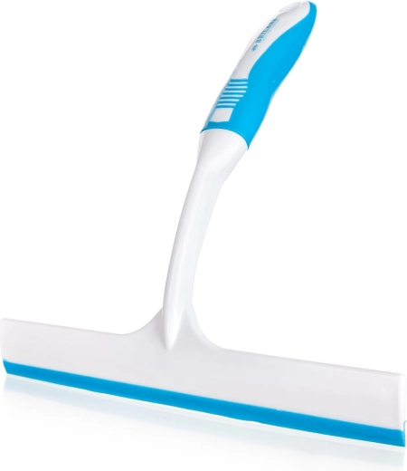 Limpiacristales para ventanas con goma 25 cm EXCLUSIVE, azul-blanco