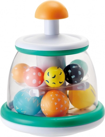 Infantino trompo con bolitas color menta - 1 pieza