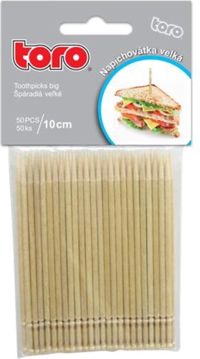 Pinchos de madera 10 cm, 50 uds
