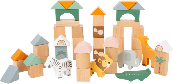 Bloques de construcción de madera Safari para niños