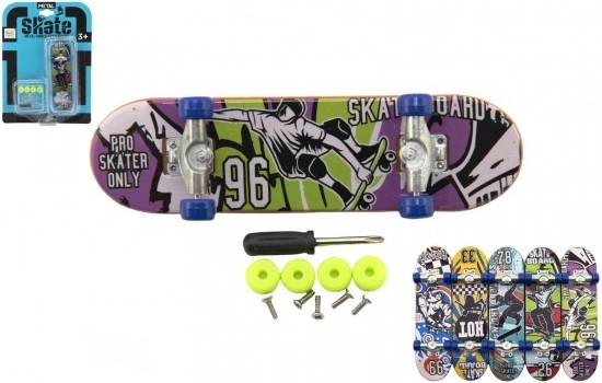 Skateboard de dedos con accesorios