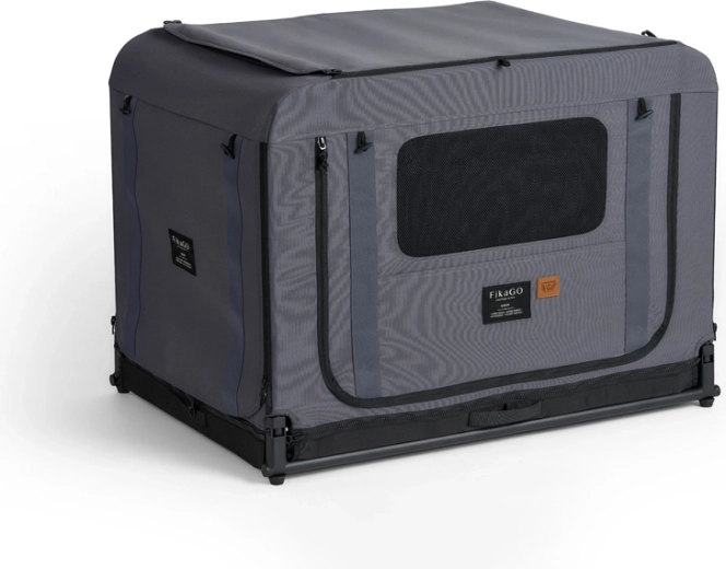 FikaGo jaula transportín plegable Queen L gris