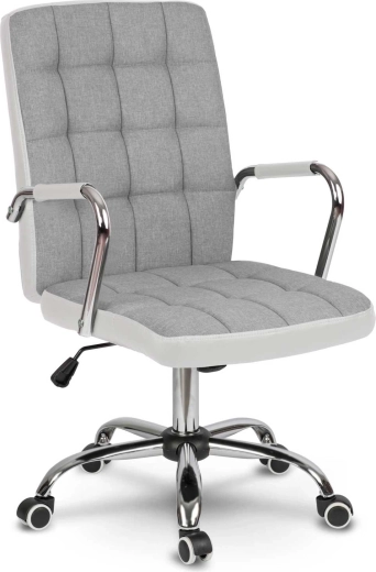 Silla de oficina Benton gris-blanca