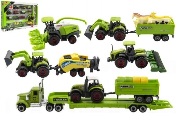 Máquinas agrícolas con animalitos - set granja