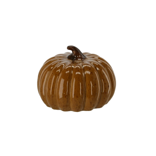 Figura decorativa de jardín con forma de calabaza en color oliva