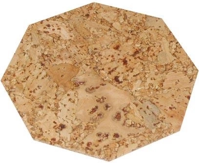Salvamanteles de corcho octogonal de 15 cm, juego de 6 unidades