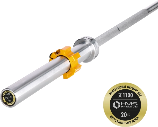 Barra olímpica HMS Premium 220 cm con cierres rápidos
