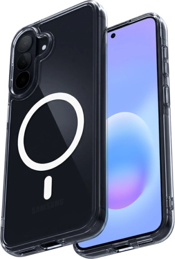 Funda magnética híbrida transparente Crong compatible con MagSafe para Samsung Galaxy A57 - 1 unidad