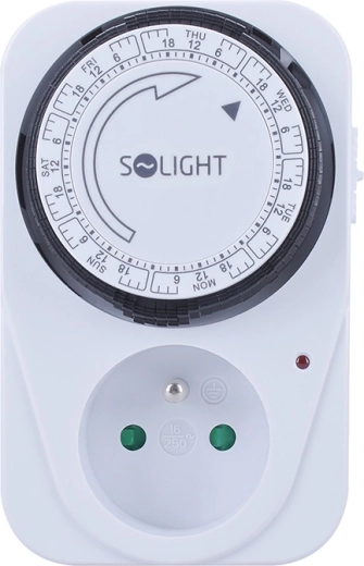 Solight temporizador mecánico semanal para enchufe