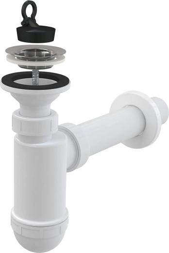 Sifón para lavabo DN40 con rejilla de acero inoxidable DN63