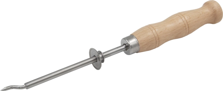 Abrelatas circular de acero inoxidable con mango de madera, 24 cm