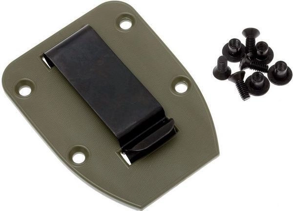 ESEE clip plate, clip para funda para modelos 3 y 4, verde