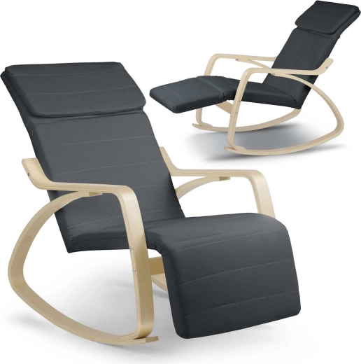 Sillón mecedor de relax Suzi gris - 1 pieza