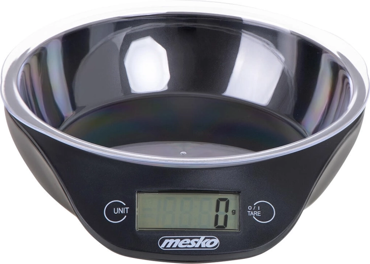 Báscula de cocina digital con cuenco 5 kg – negra