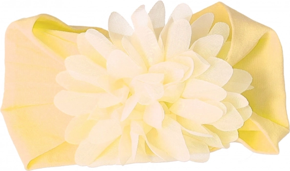 Diadema infantil con flor ecru – ancha