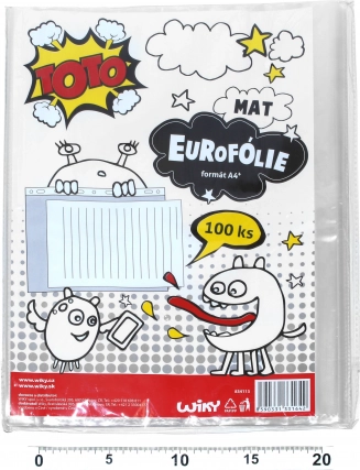 Funda colgante transparente en forma de U formato A4 mate