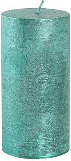 Vela rústica Provence 12 cm verde
