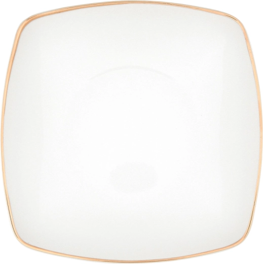 MariaPaula Moderna plato hondo cuadrado con borde dorado 18,5 cm