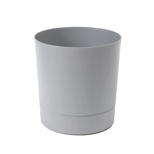 Maceta con plato Aura 22,5 cm gris