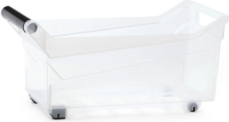 Caja de almacenamiento de plástico con ruedas 17 l NUK, transparente