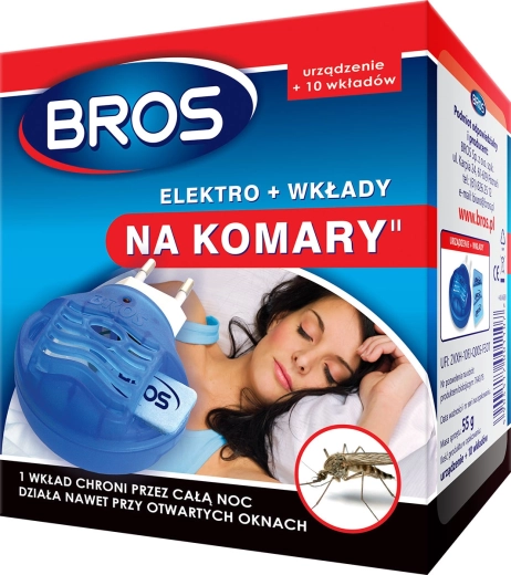 Electrofumigador contra mosquitos con 10 pastillas BROS
