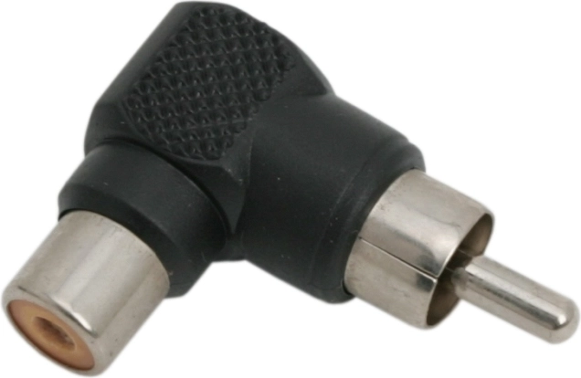 Adaptador RCA de 90° negro