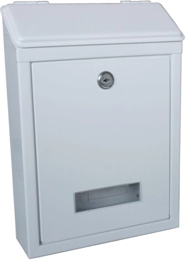 Buzón blanco 210 × 300 × 60 mm de acero galvanizado
