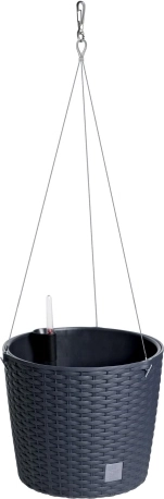 Maceta colgante redonda Rato Round W antracita