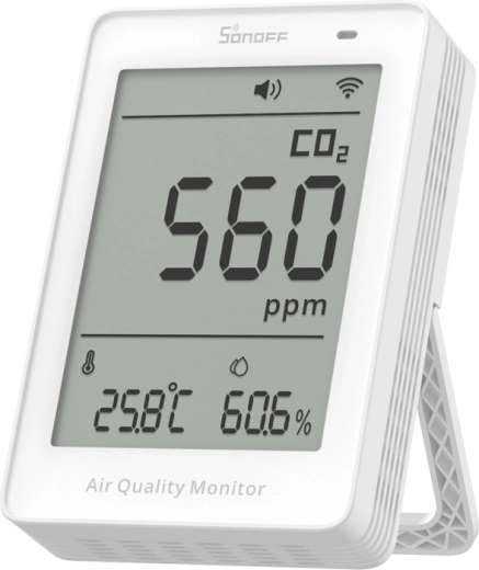 Sonoff AirGuard CO2 – Medidor de calidad del aire Wi‑Fi con LCD