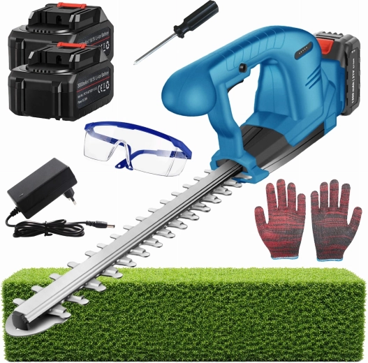 Tijeras cortasetos inalámbricas con 2 baterías