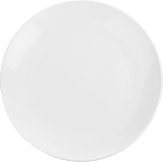 Plato llano de plástico blanco 22,5 cm