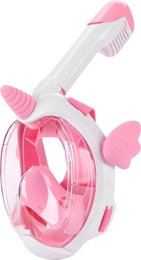 Máscara integral infantil para snorkel RENEW FORCE con motivo de unicornio rosa XS