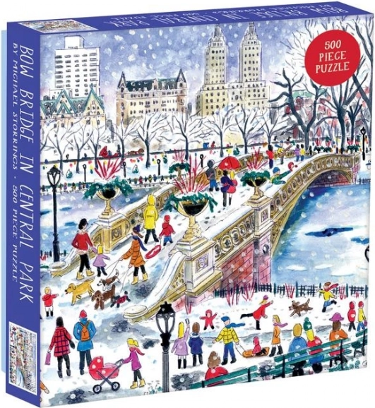 Puzle cuadrado Bow Bridge en Central Park de 500 piezas