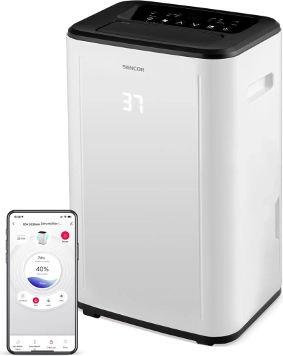 Deshumidificador de aire portátil inteligente Sencor SDH 3028WH de 30 l con Wi‑Fi