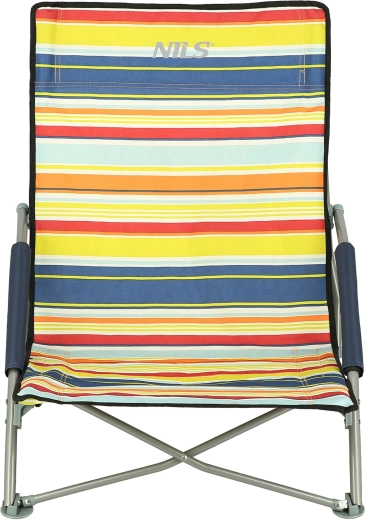 Silla de playa plegable NILS azul-amarilla