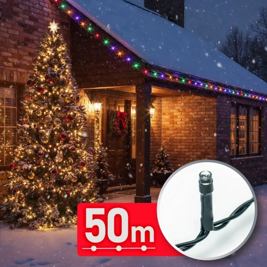 Cadena de luces LED multicolor de 50 m, 1000 LED