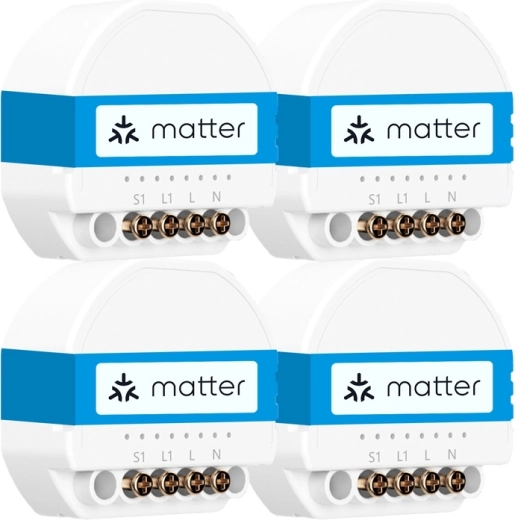 Interruptor Wi‑Fi inteligente para caja Meross con Matter (set de 4 uds.)