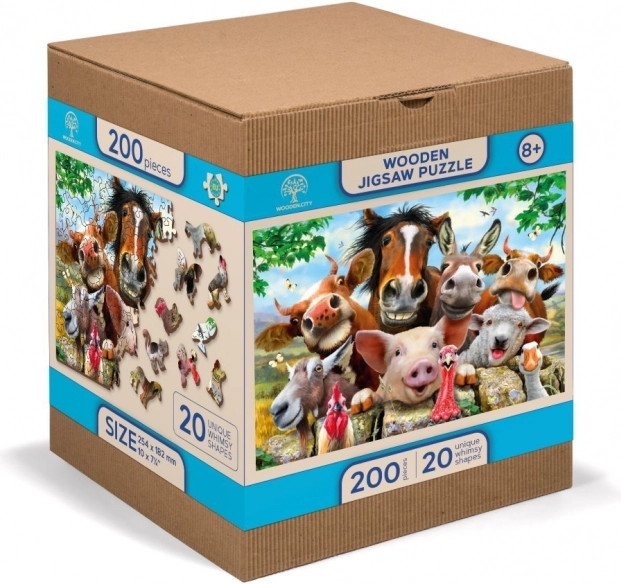 Puzle de madera con figuras – vida en la granja
