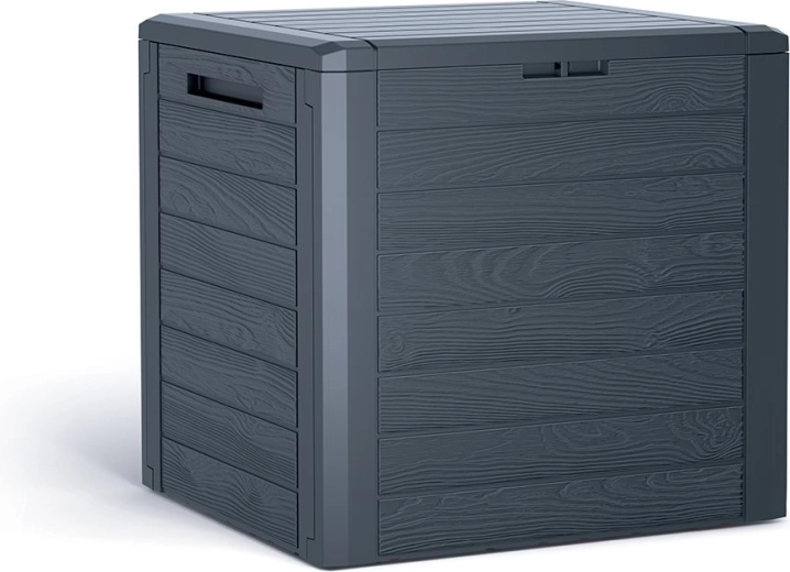 Caja de almacenamiento para jardín 140 l antracita WOODEBOX
