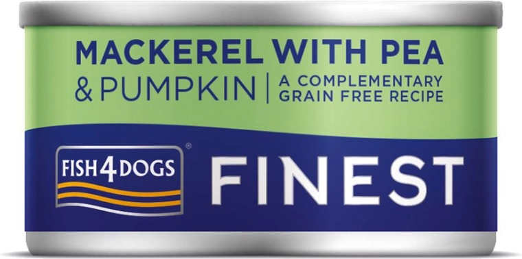 Conserva para perros con caballa, calabaza y guisantes FISH4DOGS 85 g